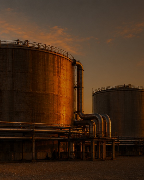 Tanques al atardecer